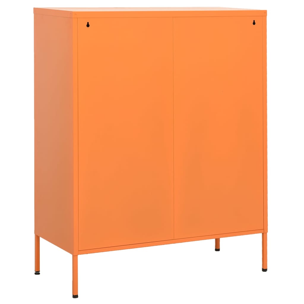 Storage Cabinet Orange 80x35x101.5 cm Steel